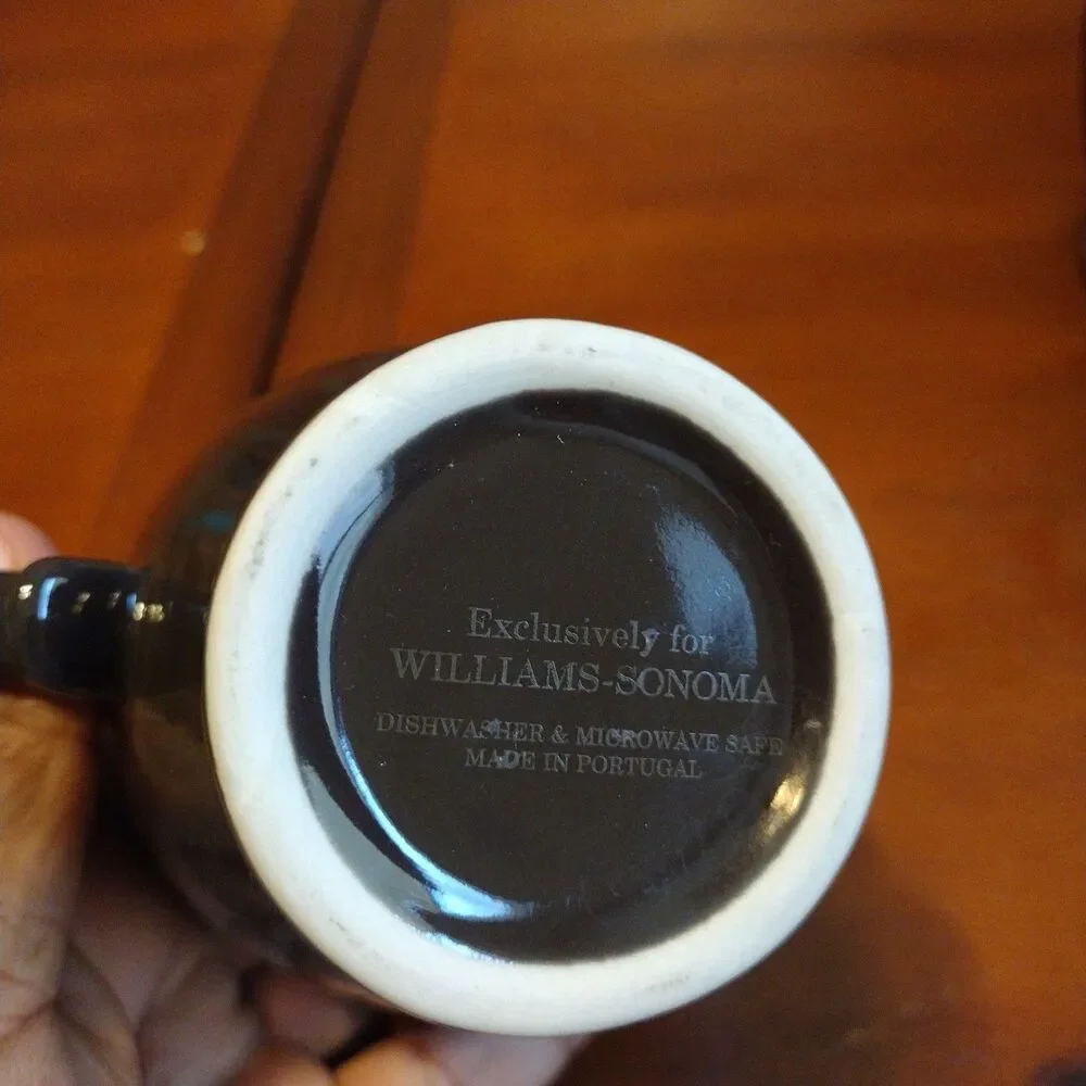 Set Of 6 Williams Sonoma Alexia Chocolate Brown Footed Coffee Mug Discontinued